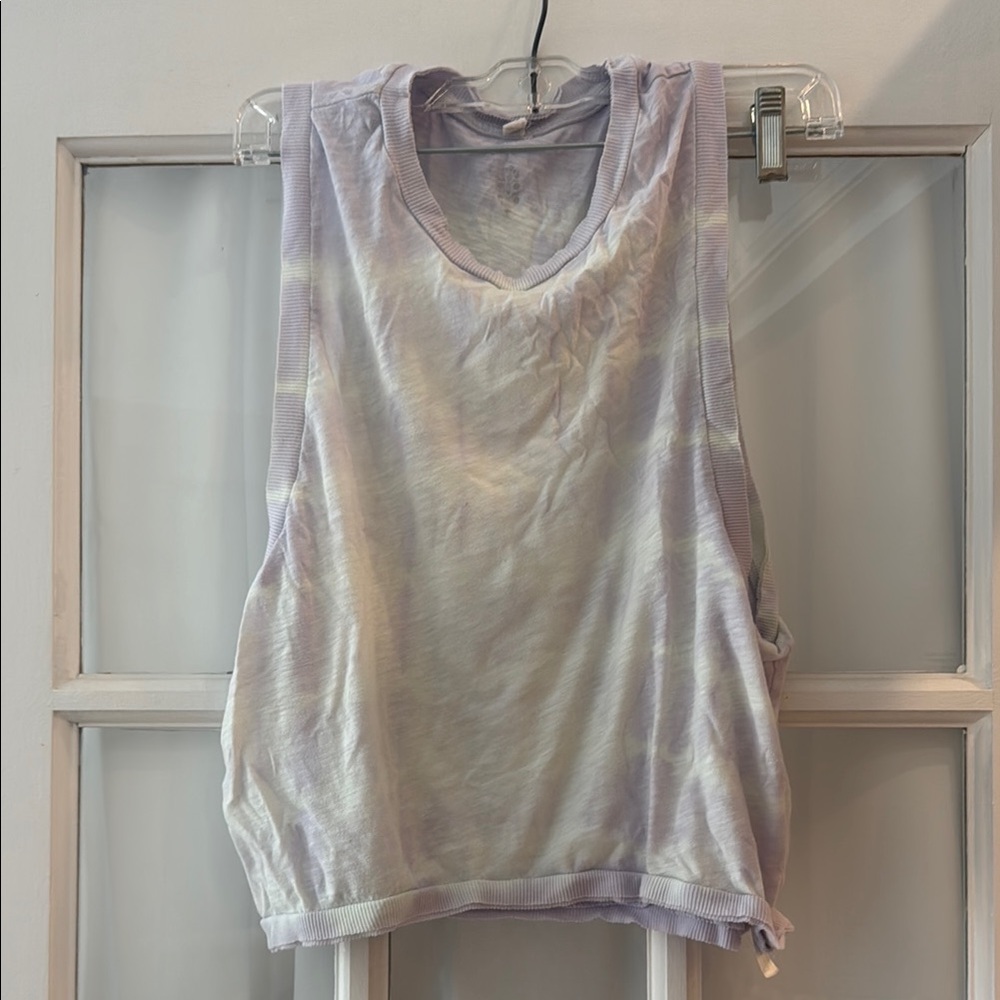 Lavender Tie-Dye Women's Tank Top- lightly worn